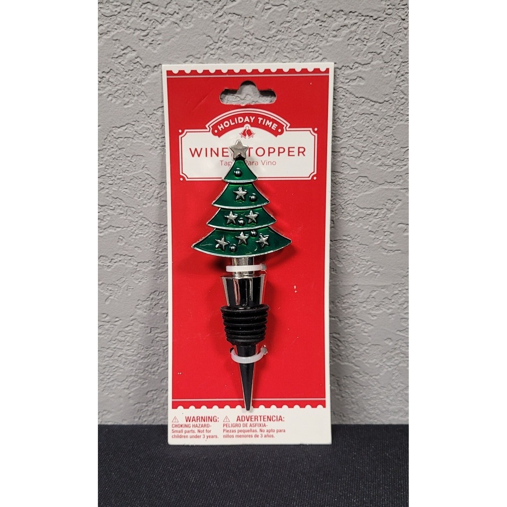 Holiday Time Tree Shaped Wine Stopper Christmas Tree